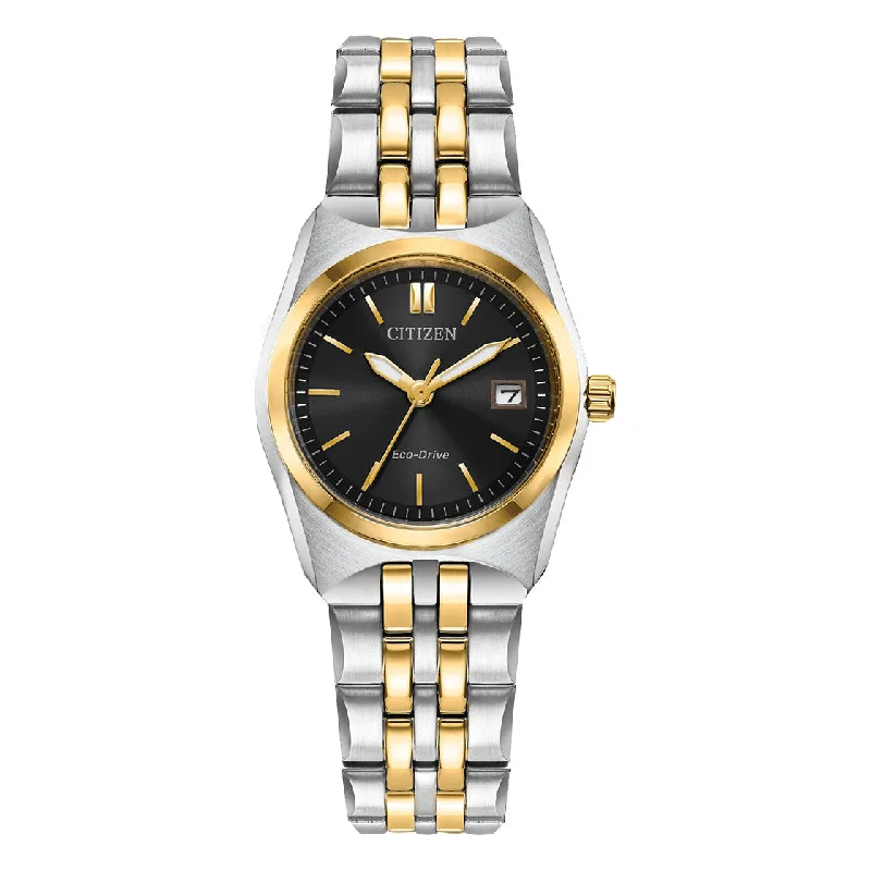 CITIZEN ECO-DRIVE LADIES WATCH BLACK DIAL - EW2299-50E