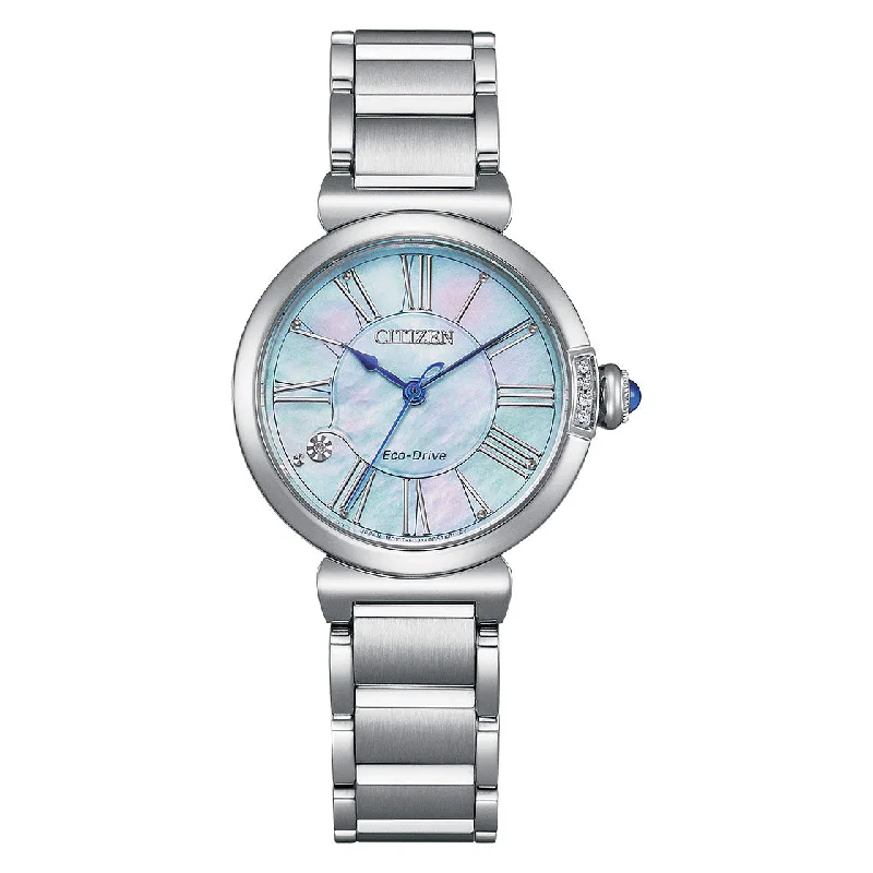 CITIZEN ECO-DRIVE LADIES WATCH MOTHER-OF-PEARL DIAL - EM1060-87N