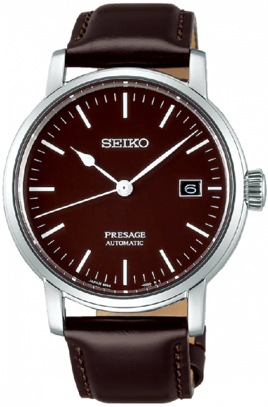 Seiko Presage Craftsmanship Series Mechanical Automatic Riki Watanabe Enamel Brown Dial SPB115 (SARX067)