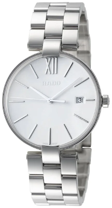 Rado Coupole Silver Dial Date Stainless Steel Quartz Womens Watch R22852013