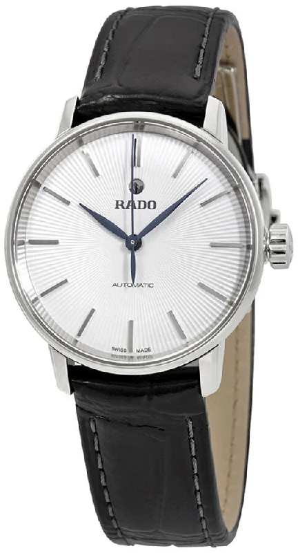 Rado Coupole Classic S White Dial Black Leather Strap Automatic Womens Watch R22862045