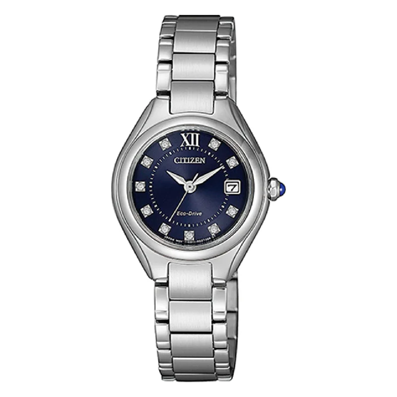 CITIZEN ECO-DRIVE LADIES WATCH BLUE DIAL - EW2540-83L